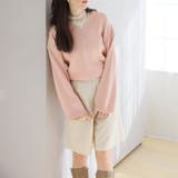 オーバーサイズVネックニット・セーター【韓国ファッション】 | Girly Doll | 詳細画像16 