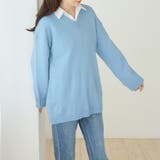オーバーサイズVネックニット・セーター【韓国ファッション】 | Girly Doll | 詳細画像24 