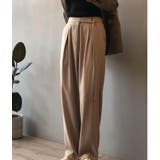 ベージュ | タックベルトパンツ【韓国ファッション】 | Girly Doll
