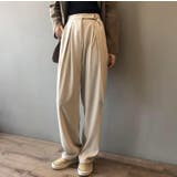 アイボリー | タックベルトパンツ【韓国ファッション】 | Girly Doll