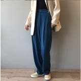 ブルー | タックベルトパンツ【韓国ファッション】 | Girly Doll