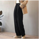 ブラック | タックベルトパンツ【韓国ファッション】 | Girly Doll
