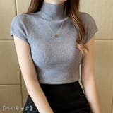 フレンチスリーブサマーリブニットトップス【韓国ファッション】 | Doula Doula | 詳細画像2