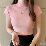 ピンク | フレンチスリーブサマーリブニットトップス【韓国ファッション】 | Doula Doula