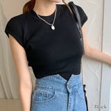 ブラック | フレンチスリーブサマーリブニットトップス【韓国ファッション】 | Doula Doula