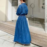 デニムフレアロングワンピース【韓国ファッション】 | Girly Doll | 詳細画像5 