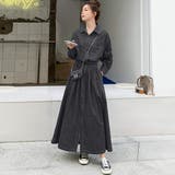 デニムフレアロングワンピース【韓国ファッション】 | Girly Doll | 詳細画像10 