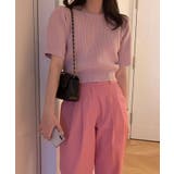 パフスリーブサマーニット【韓国ファッション】 | Girly Doll | 詳細画像7 