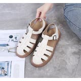 オフホワイト | グルカフラットサンダル【韓国ファッション】 | Girly Doll