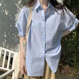 ストライプ半袖シャツ【韓国ファッション】 | Doula Doula | 詳細画像2