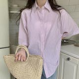 ストライプ半袖シャツ【韓国ファッション】 | Doula Doula | 詳細画像3