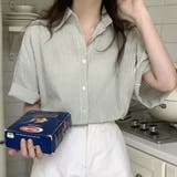 ストライプ半袖シャツ【韓国ファッション】 | Doula Doula | 詳細画像6