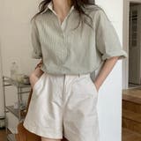 ストライプ半袖シャツ【韓国ファッション】 | Doula Doula | 詳細画像7