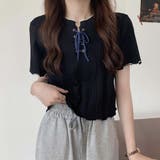 メロウレースアップトップス【韓国ファッション】 | Girly Doll | 詳細画像8