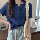 メロウレースアップトップス【韓国ファッション】 | Girly Doll | 詳細画像9