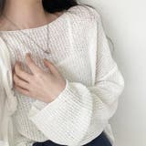 ボートネックサマーニットプルオーバー【韓国ファッション】 | Girly Doll | 詳細画像4 