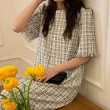 ツイードロングワンピース【韓国ファッション】 | Doula Doula | 詳細画像2 