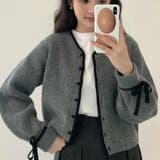 リボン袖ニットカーディガン【韓国ファッション】 | Doula Doula | 詳細画像3 