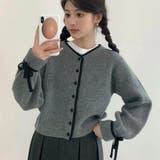 リボン袖ニットカーディガン【韓国ファッション】 | Doula Doula | 詳細画像4 