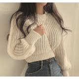 オフホワイト | ローゲージクロップドニット【韓国ファッション】 | Girly Doll