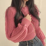 ピンク | ローゲージクロップドニット【韓国ファッション】 | Girly Doll