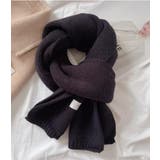 ブラック | ベーシックカラバリマフラー【韓国ファッション】 | Girly Doll