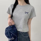 グレー | Tシャツ【韓国ファッション】 | Girly Doll