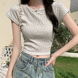 グレー | Tシャツ【韓国ファッション】 | Girly Doll