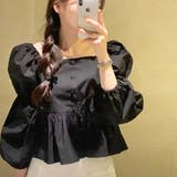 ボリュームスリーブペプラムブラウス【韓国ファッション】 | Doula Doula | 詳細画像8 