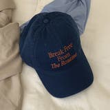 ネイビー | 刺繍ロゴキャップ【韓国ファッション】 | Girly Doll