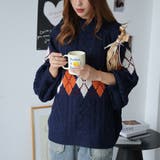 アーガイルケーブルハイネック | Girly Doll | 詳細画像19
