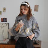 アーガイルケーブルハイネック | Girly Doll | 詳細画像26