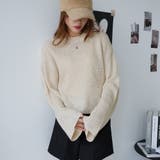 アイボリー | グラデーション銀箔ショートニット | Girly Doll