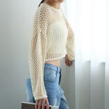 ゆるメッシュ透かし編みプルオーバー | Girly Doll | 詳細画像2