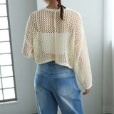 ゆるメッシュ透かし編みプルオーバー | Girly Doll | 詳細画像3