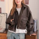 ブラウン | 2WAYカラーショートブルゾン | Girly Doll