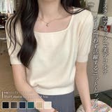 半袖クロップドニットトップス【韓国ファッション】 | Doula Doula | 詳細画像1 