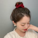 レッド | リボンヘアゴム【韓国ファッション】 | Girly Doll