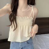 シャーリングフレアキャミソール【韓国FASHION】【2022春夏商品】 | Girly Doll | 詳細画像9