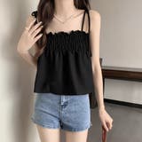 シャーリングフレアキャミソール【韓国FASHION】【2022春夏商品】 | Girly Doll | 詳細画像10