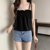 シャーリングフレアキャミソール【韓国FASHION】【2022春夏商品】 | Girly Doll | 詳細画像11