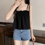 シャーリングフレアキャミソール【韓国FASHION】【2022春夏商品】 | Girly Doll | 詳細画像13