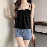 シャーリングフレアキャミソール【韓国FASHION】【2022春夏商品】 | Girly Doll | 詳細画像15