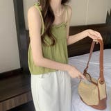 シャーリングフレアキャミソール【韓国FASHION】【2022春夏商品】 | Girly Doll | 詳細画像18
