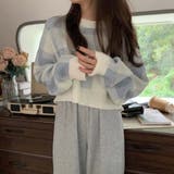 ギンガムチェックニットトップス【韓国ファッション】 | Girly Doll | 詳細画像2