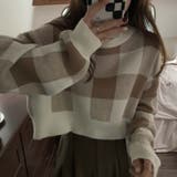 ギンガムチェックニットトップス【韓国ファッション】 | Girly Doll | 詳細画像10