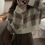 ギンガムチェックニットトップス【韓国ファッション】 | Girly Doll | 詳細画像11