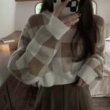 ギンガムチェックニットトップス【韓国ファッション】 | Girly Doll | 詳細画像12