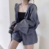 フードシャツ&ショートパンツ セットアップ【韓国ファッション】【春夏新商品】 | Girly Doll | 詳細画像7