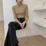 タートルネックリブニットトップス【韓国ファッション】【春夏新商品】 | Girly Doll | 詳細画像3 